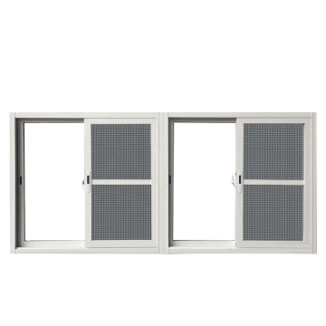 3-Track Aluminum Sliding Window with Mosquito Net