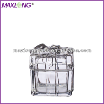 Hot Sale unique glass jars with gift box shape for gifts giving.