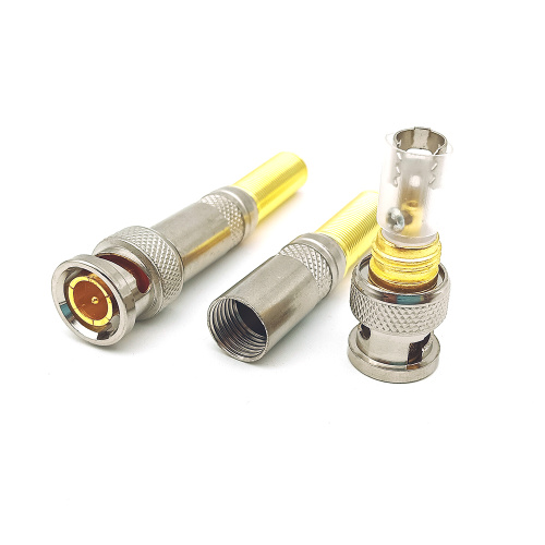 Screw-on Solderless BNC Male Plug Coaxial Cable Connector