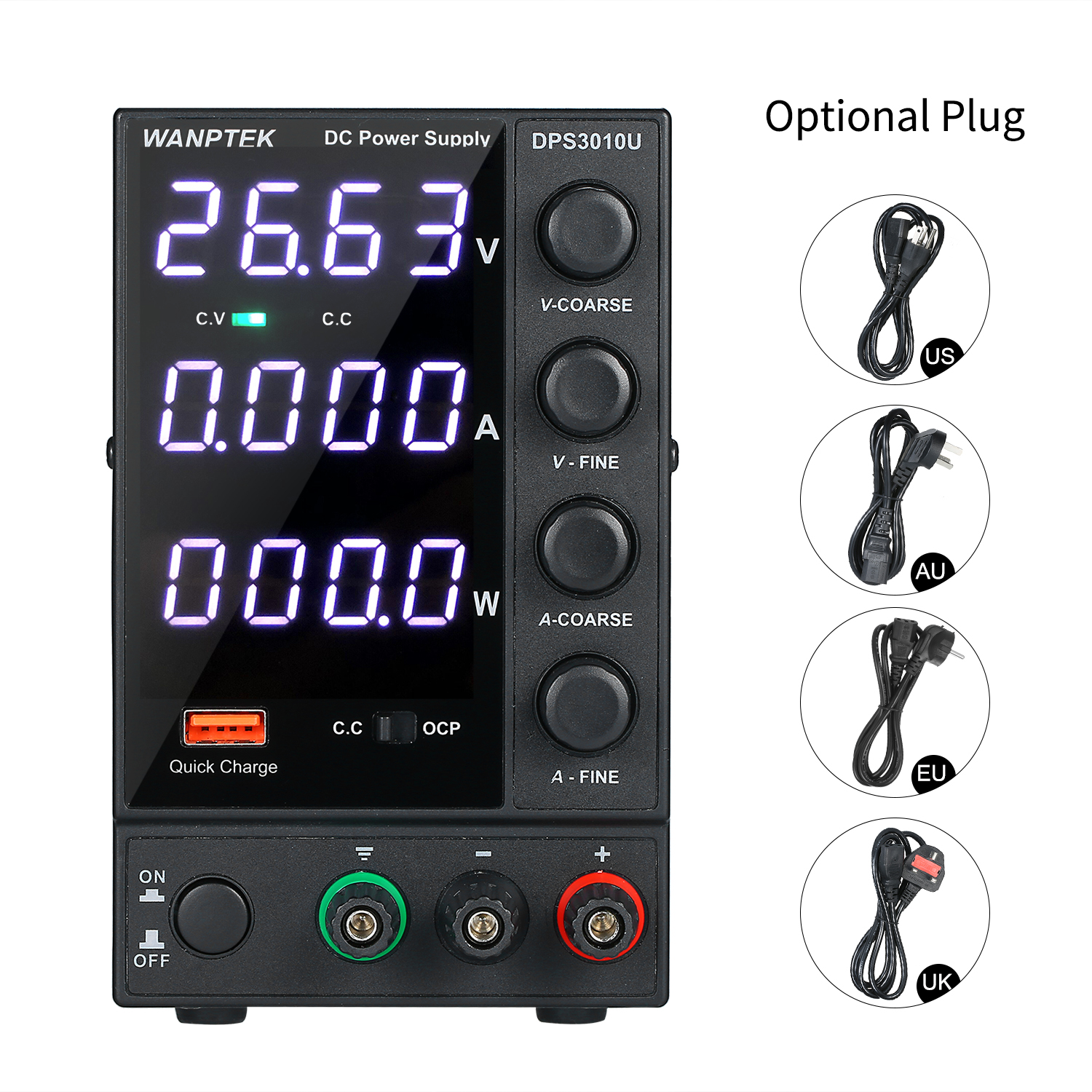 DPS3010U 0-30V 0-10A 300W Switching DC Power Supply 4 Digits Display LED High Precision Adjustable Mini Power Supply