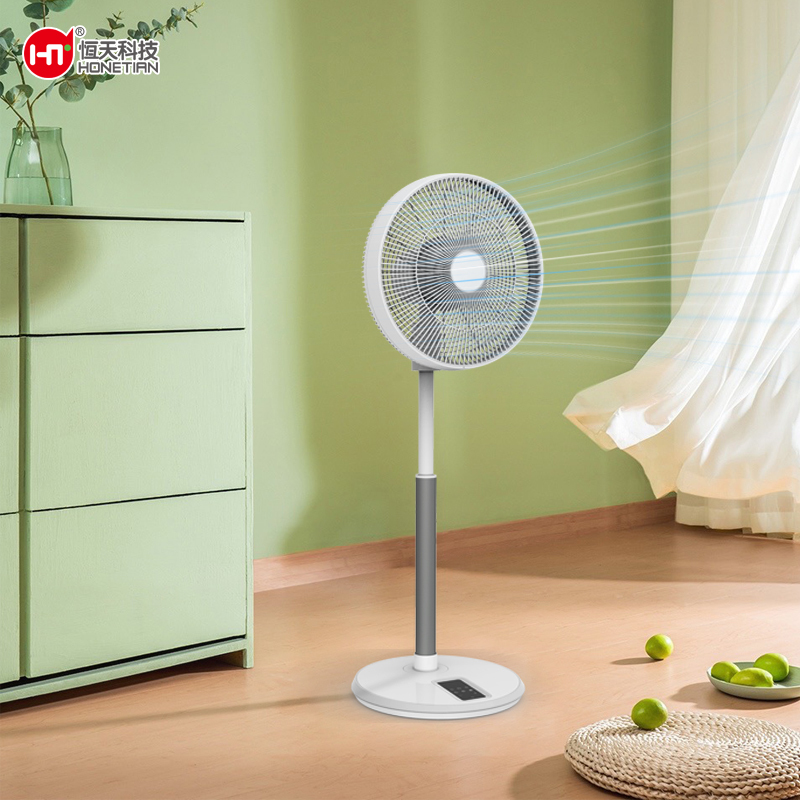 HONETIAN adjustable height remote control 12 speeds 4 modes 8 timer 7 blades 14 inches DC circulator custom colors stand fan