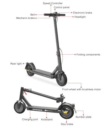 Wheels Electric Scooters Motorcycle With Electric Motor