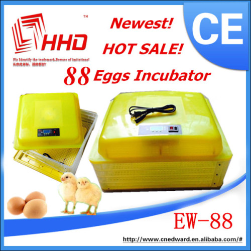 CE Approved Holding 88 Egg Incubator in Use Hatching Machine for Sale (EW-88)