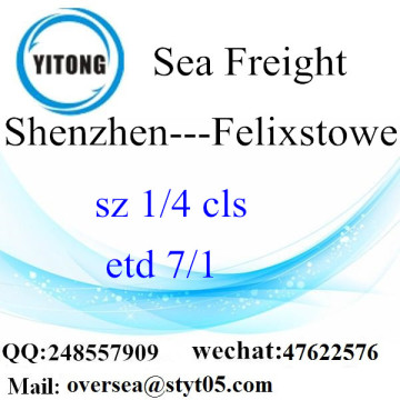 Shenzhen-Hafen LCL Konsolidierung nach Felixstowe