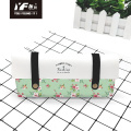 Custom fresh flowers style PU leather pencil case & bag handbags multifunctional bag