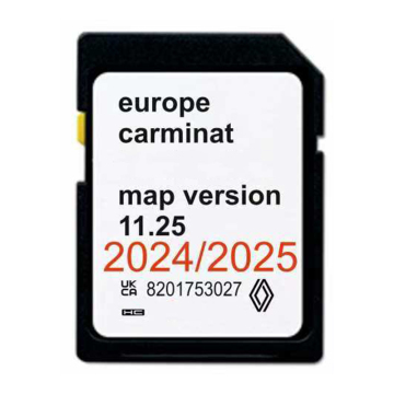 Scheda SD per la versione carminat di Renault Fluence con mappe 2024/2025 Europa - Navigazione GPS da 8 GB/16 GB