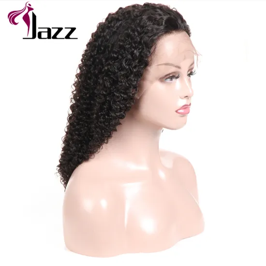 Medium length Brazilian straight real human hair lace front wig