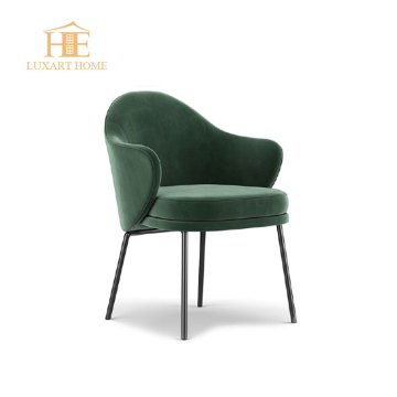 Wood Frame Fabric Dining Chair with Stainless Steel Legs - New Design Factory Direct Sale