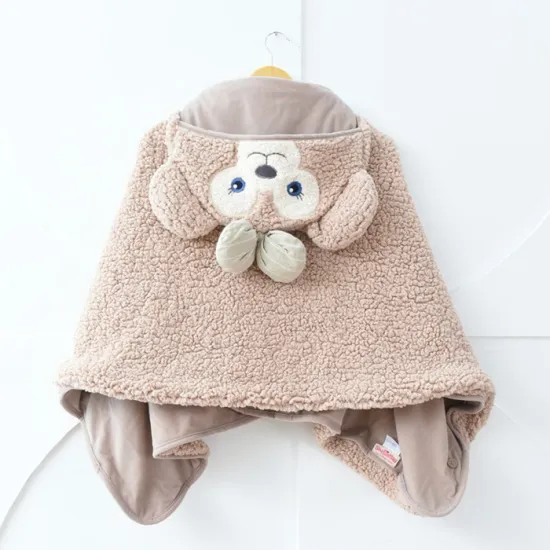 Winter Thickened Flannel Lamb Shawl Blanket Office Nap Cloak Air Conditioning Cloak Lazy Blanket Double