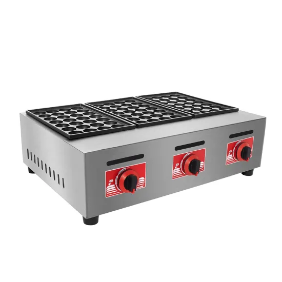 Hot Selling Commercial Grade Electric Gas Three-Plate Fishball Grill Machine - Stainless Steel Miniature Model