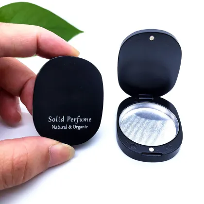 Customize Metal Solid Perfume Clamshell Magnetic Balm Box