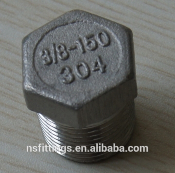 150PSI 1/8''~4'' AISI 304 304L 316 316L 431 ASTM A351(CF8M CF8) S17400 casting pipe fittings unions couplings hex head plugs
