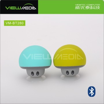 2016 certificate factory supplier mini mushroom suction cup shenzhen Bluetooth speaker