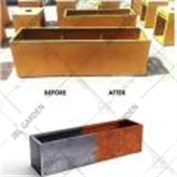 Large Modern Style Corten Steel Flower Planter Pot