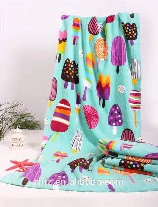 Promotion cotton wholesale l printed large weighted custom bath towel