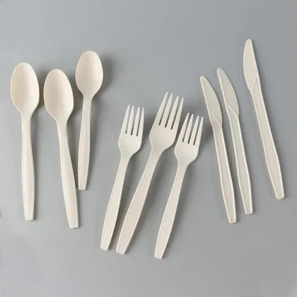 100% Compostable Spoon Biodegradable Spoon Disposable Eco Friendly Spoon Durable and Heat Resistant Alternative to Plastic Spoon