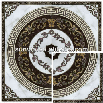 600X600 Carpet tile, white line squar in round decoration retified porcelain floor tiles