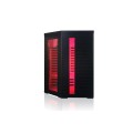 Black Solid Wood Four pessoas Sauna Infraved Room