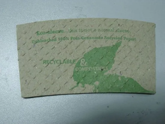 100% recycled paper cup sleeve coffee sleeve