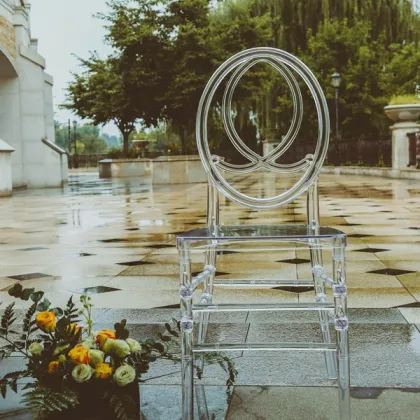 Banquet Hotel Event Wedding Outdoor Stacking Tiffany Clear Plastic Crystal Chairs