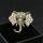 Wholesale Fashion Accessory Elephant Rhinestone Brooch Pin Fashion Vintage Elephant Rhinestone Brooch