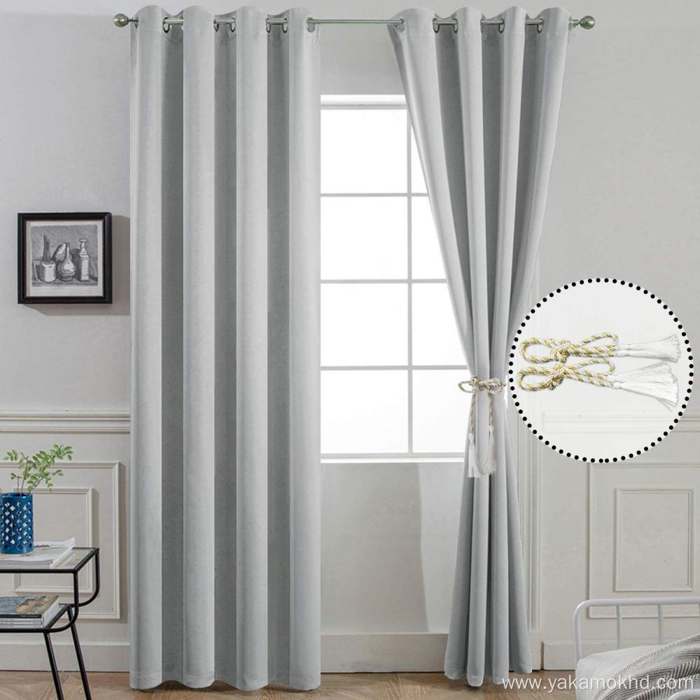 Light Grey Blackout Curtains 96 Inch Long