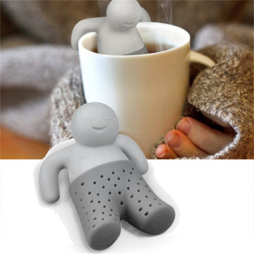 New Arrival Unique Human Shape Mr Tea Man Silicone Tea infuser