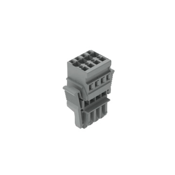 4 Pole Terminal Block Plug Female Socket Connector for Industrial Automation