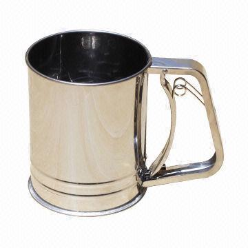 Stainless Steel Flour Sifter, 3 Cups Capacity, Wheat Flour Sifter, Kitchen Helper