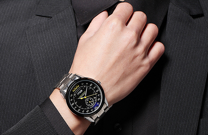 Sliver stainless steel band watches different dial 