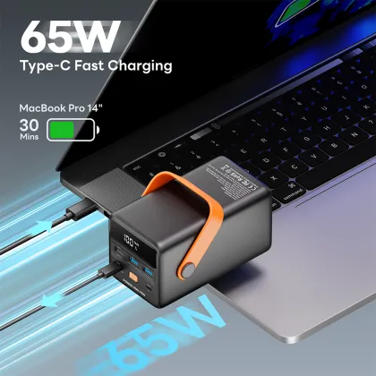 Universal PD 65W Power Bank: 50000mAh Portable Fast Charging Laptop Power Bank