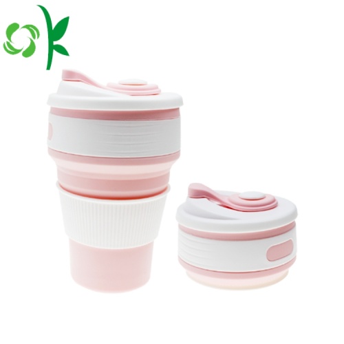 Silicone có thể gập lại du lịch uống Cup có thể thu vào