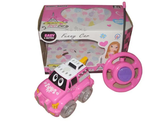 2 CHANNELS R/C BARBIE SPORTS CAR  W/LIGHT