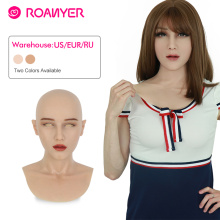 Roanyer May Realistic Silicone Sexy shemale Mask Fake Face Halloween masken For Crossdresser men To women Masquerade cosplay