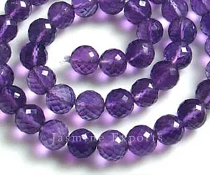 Amethyst Round Smooth Beads