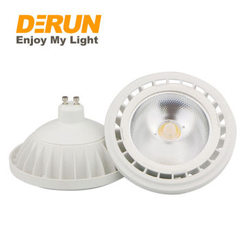 Εμπορικό αλουμίνιο πλαστικό σώμα COB LED AR111 Spotlights - 9W έως 15W, 110V/220V/12V, GU10/G53 BASE