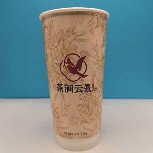 Copos de café de parede dupla com logotipo ecológico de 22 onças