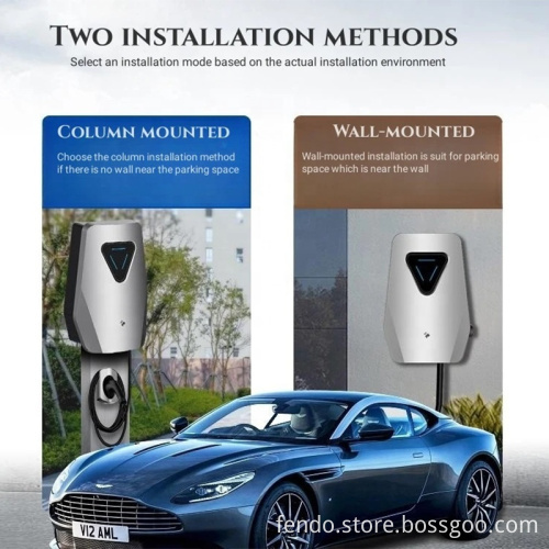 Easy-Installing 32A 7.5KW Electric Car Charging Station with LED Screen