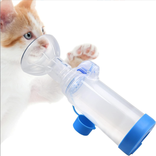 Asthma aerosol chamber feline spacer inhaler for animal