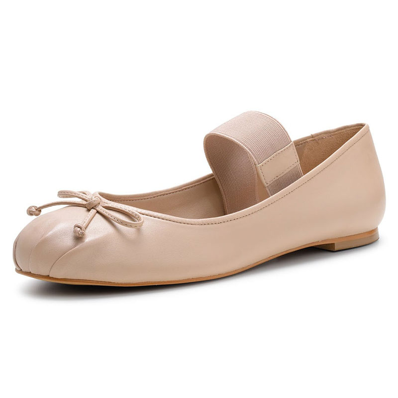 Elegant Women's Ballet Flats Real Leather Shoes