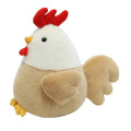 Un animal de peluche que simula un gallo gordo