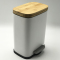 Rectangular Bamboo Lip Pedal Bin