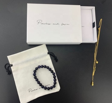 Luxury Custom Paper Jewelry Box with Logo: Black, Bracelet & Pendant Packaging