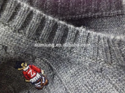 2014 New Baby Boy Cashmere Wool Vest Cute Bear Style With Exquisite Button Grey