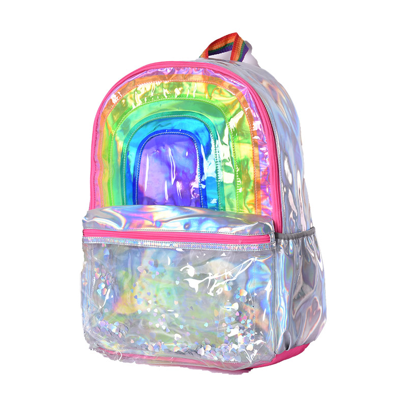 TPU Laser SchoolBag Transparent Symphony Batoh s velkou kapacitou karikatury flitry dětské volné stránky