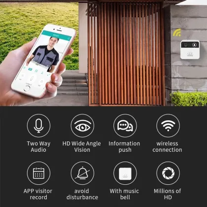 Super Mini WiFi Smart Doorbell with Camera: Remote Control & Surveillance