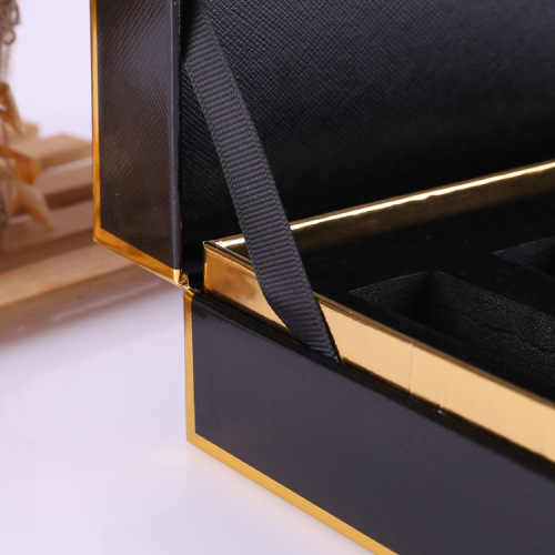 Black Hair Steamer Box with Gold Logo