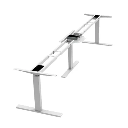 Computer Director L-Shape Uplift Table With Steel Legs