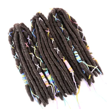 X-TRESS 12" Dreadlock Faux Locs Crochet Braids Synthetic Hair Extensions Black Hair Braids With Color Line Soft Jumbo Braiding