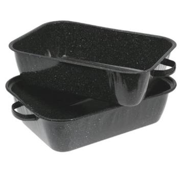 cast iron enamel deep tray